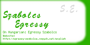 szabolcs egressy business card